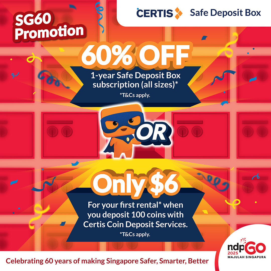 Certis Safe Deposit Box: 60% off 1st Year Sign Up | NDP